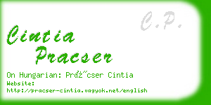 cintia pracser business card